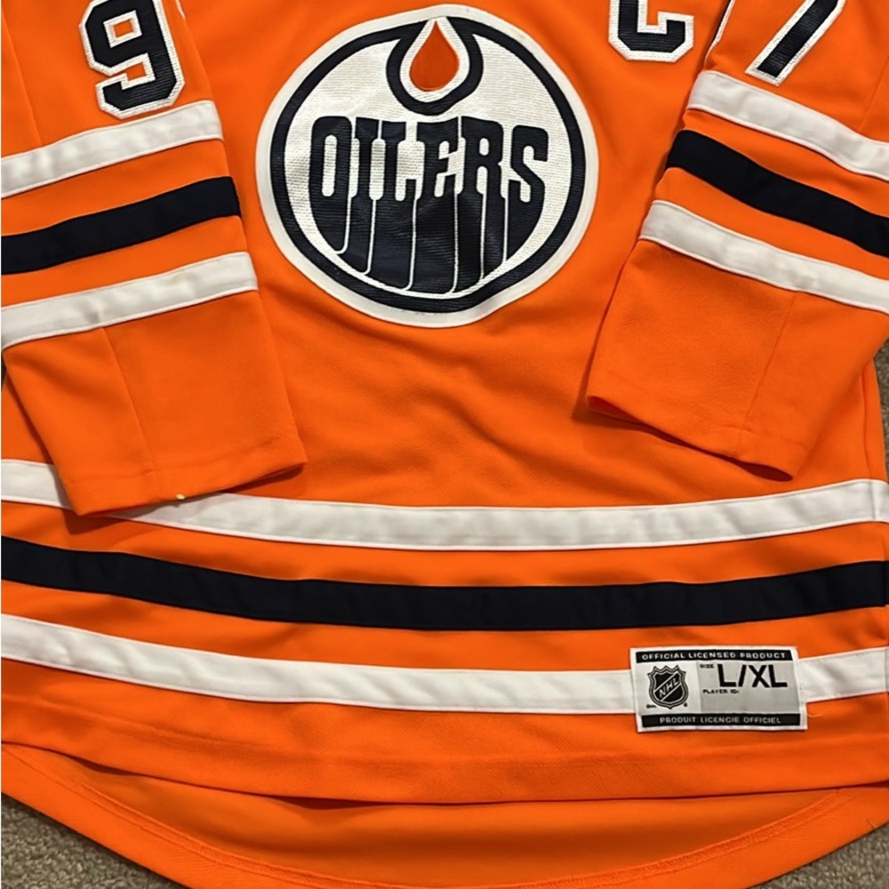Edmonton Oilers Orange Hockey Jersey